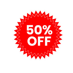50 % off sale button