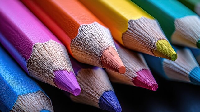 Colored Pencils Background for Art and Creativity - Powered by Adobe