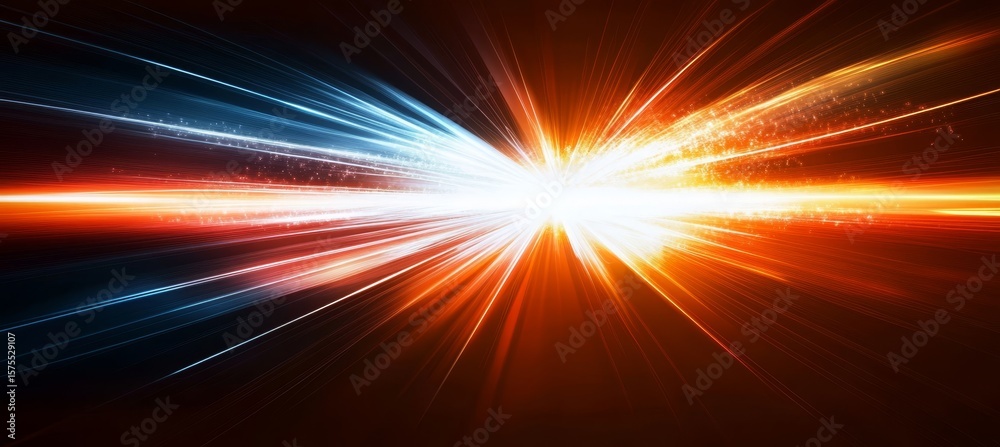 Poster high-speed digital communication network with bursting data stream and abstract background design
