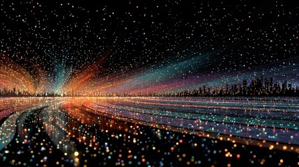 Urban Light Show Animation/都市の光ショーアニメーション5