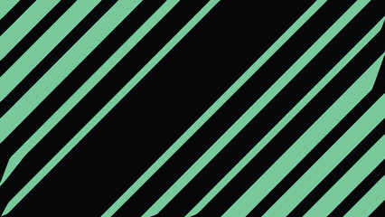 Abstract geometric pattern with diagonal mint green and black stripes background