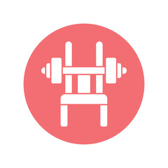 Bench press Vector Icon which can easily modify or edit