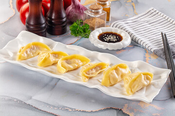 Japanese cuisine stuffed dumplings Gyoza