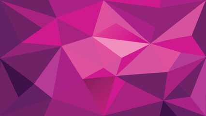 Obraz premium Abstract geometric polygon design in vibrant shades of pink and purple