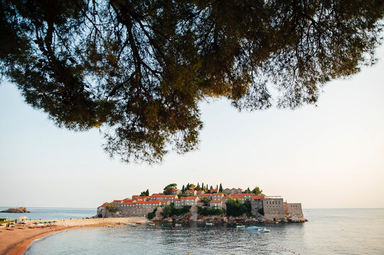 Historic Island with Red Roofs and Sea View