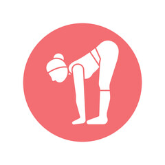 Yoga pose Vector Icon which can easily modify or edit