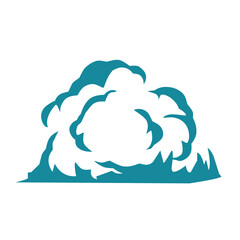 blue bomb effect illustration