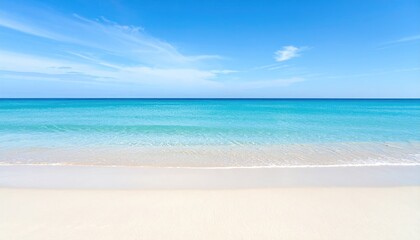 Fototapeta premium Azure beach, bright sky