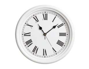Classic Round Wall Clock with Roman Numerals