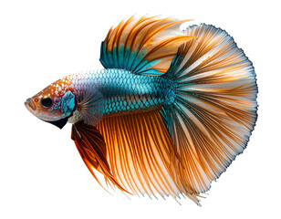 Fototapeta premium Colorful Siamese Fighting Fish with Flowing Fins