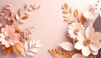 Floral art creation studio setting digital paper craft elegant environment close-up view nature-inspired aesthetic