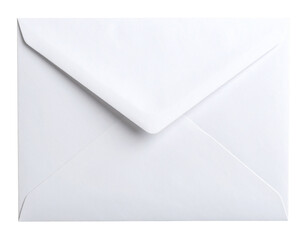 White envelope cutout. Isolated mail envelope