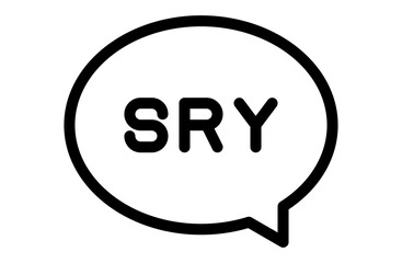 SRYの吹き出しのシンプルなベクターアイコン