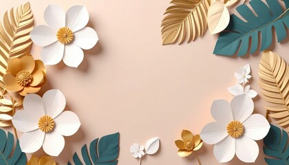 Beautiful floral decoration studio digital art elegant background close-up nature inspired design for home decor