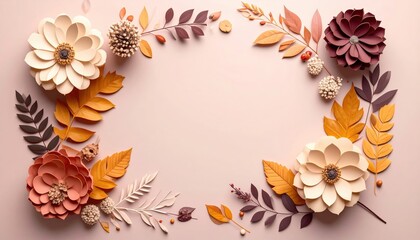 Floral paper art design studio workspace creative illustration soft color palette aerial perspective crafting techniques for home decor