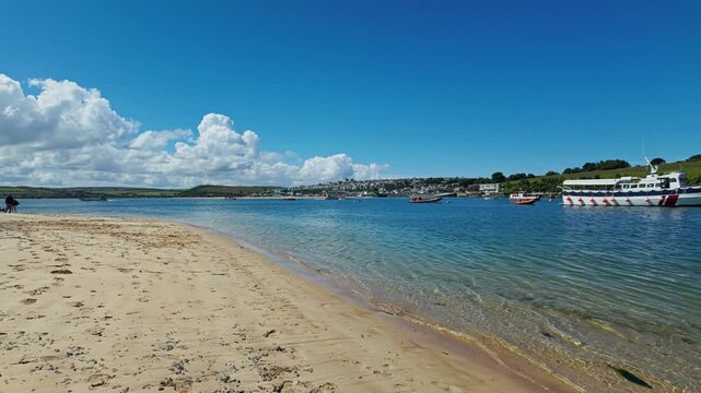 View from Daymer Bay of Padstow, Cornwall, UK