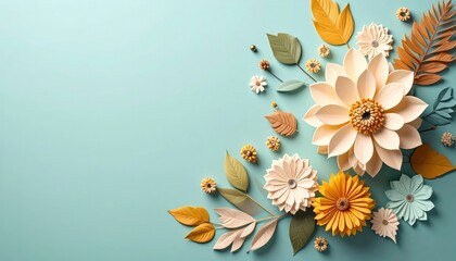 Creative floral arrangement art studio digital design bright colors above view nature-inspired aesthetics for home decor