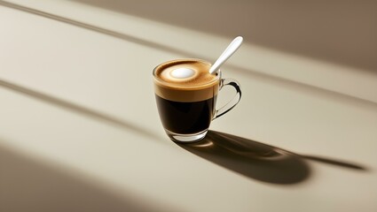 a freshly brewed cup of black coffee