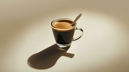 a freshly brewed cup of black coffee