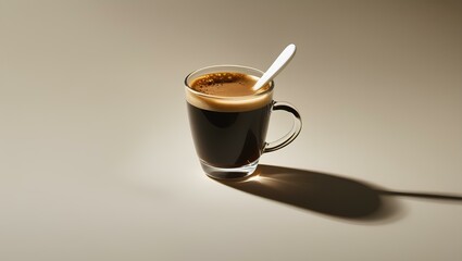 a freshly brewed cup of black coffee