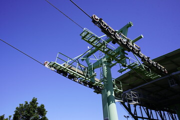 The mechanism of a cable car: (detachable, cable cars, interaction of supporting cables, traction...