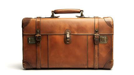 Road suitcase on a White Background
