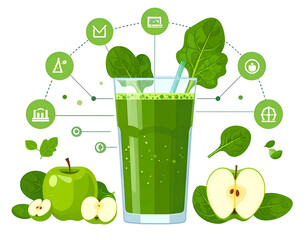 Green Smoothie Illustration