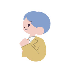 やる気に満ちた会社員横向きC