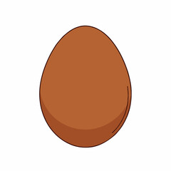 Fototapeta premium A Single Fresh Chicken Egg with Smooth Shell Isolated on Clean Background