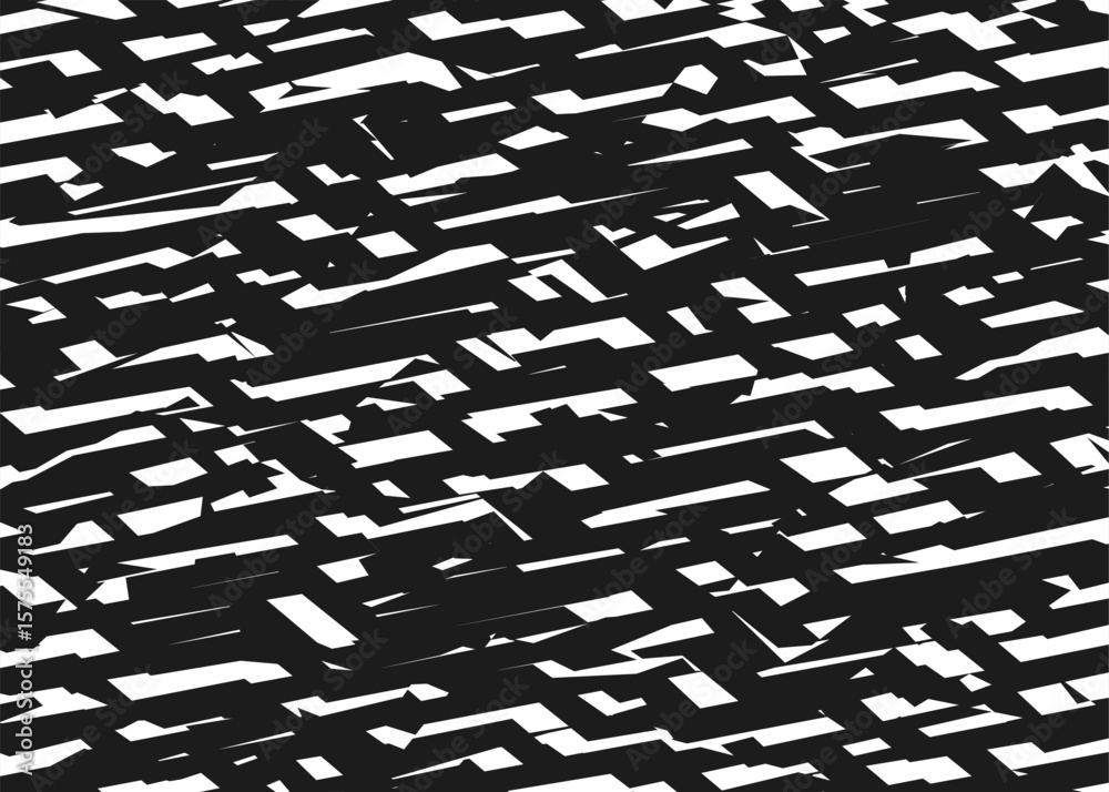 Aufkleber Minimalist background with abstract and irregular rough lines pattern. Abstract broken path pattern