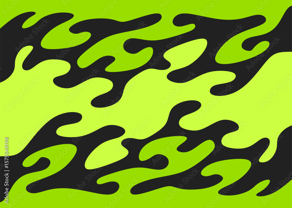 Poster abstract background with melting wavy line pattern and with some copy space area