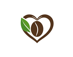 Coffee Bean Heart Illustration