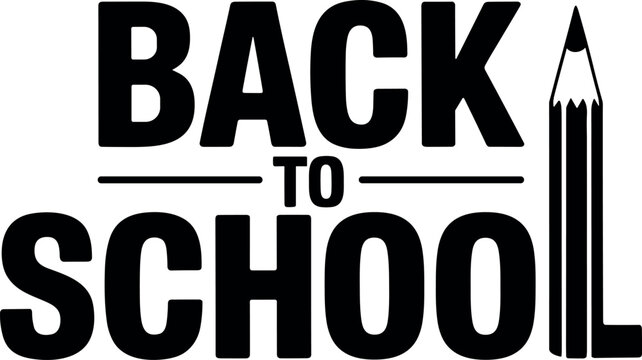 ack to School vector silhouette design