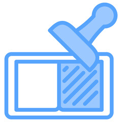 Stamp Blue Icon