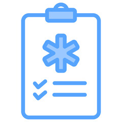 Fototapeta premium Medical Exam Blue Icon