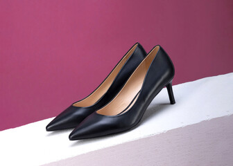 black high heels