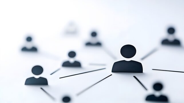 Organizational chart with a leader and subordinates