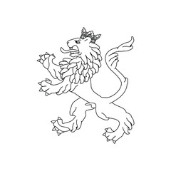 Lion King Crown Line Art