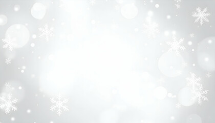Fototapeta premium Winter Snowflakes Bokeh Background.