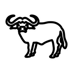 Buffalo Vector Line Icon Design
