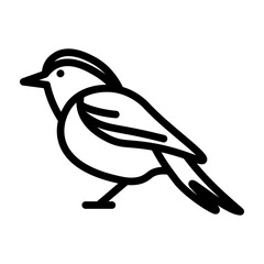 Sparrow Vector Line Icon Design