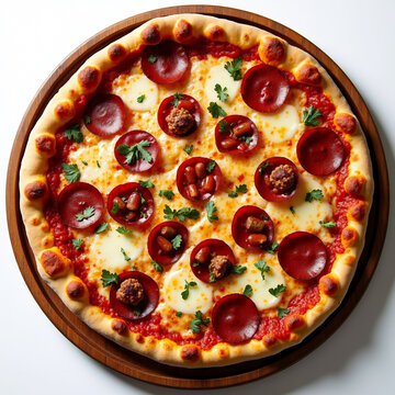 Title: Delicious Detroit-Style Pizza with Crispy Crust and Melted Cheese