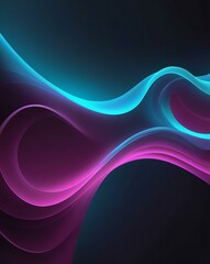 Obraz premium Blue and Purple Energy Wave in Universe