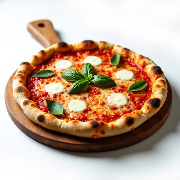 Classic Margherita Pizza with Fresh Tomatoes and Basil