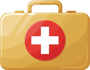 Medical First Aid Kit Vector Illustration A clean, organized and easily recognizable health symbol for safety and emergency concepts.