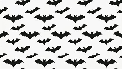 Bats pattern on white background