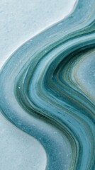 Swirling azure marble evokes a tranquil oceanic dance, reminiscent of Zen gardens and the mystique of Toki Matsuri