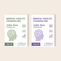 Modern Mental Health Counseling Flyer Design Template
