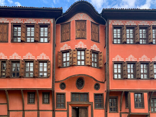 the facade of the medieval city of the old town of the ancient town