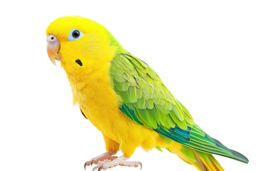 Yellow and Green Parrot Facing Forward
